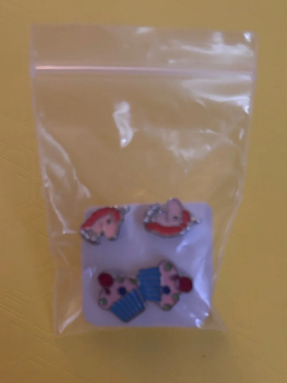 Playful Unicorn & Cupcake Kids Earring Set - Pink, Blue & Red Hypoallergenic